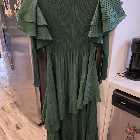 Elegant Green Long Sleeve Dress - Picture 5 of 5